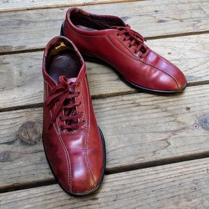 Tod's 37.5 red lace-up shoes, *damaged* FREE